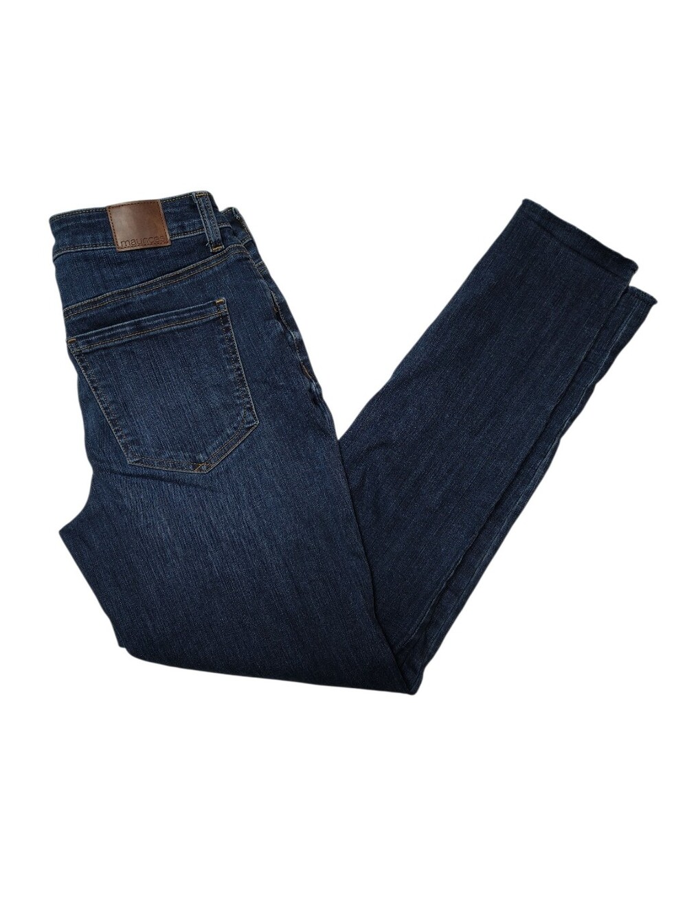 Maurices Women's Button Fly Skinny Jeans in Dark Blue Size 6